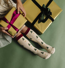 Load image into Gallery viewer, Tree Farm Scalloped Knee Socks
