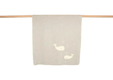 Load image into Gallery viewer, Organic Grey Whales Toddler Blanket
