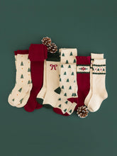 Load image into Gallery viewer, Tree Farm Scalloped Knee Socks