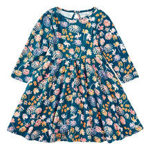 Load image into Gallery viewer, Midnight Meadow Twirl Dress