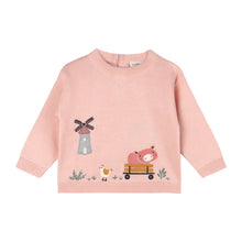Load image into Gallery viewer, Organic Cotton Farm Windmill Applique Sweater