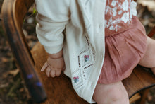 Load image into Gallery viewer, Floral Pointelle Knit Baby Cardigan (Organic Cotton)