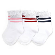 Load image into Gallery viewer, Classic Stripe Midi Sock 3-Pack
