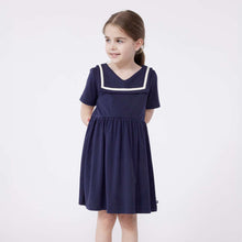Load image into Gallery viewer, Petit Bateau Classic Organic Cotton Bib Sailor Dress