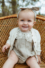 Load image into Gallery viewer, Floral Pointelle Knit Baby Cardigan (Organic Cotton)