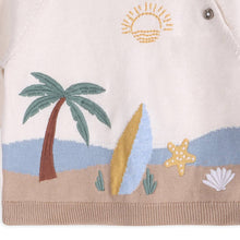 Load image into Gallery viewer, Surf Embroidered Baby Knit Pullover (Organic)