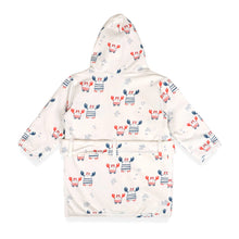 Load image into Gallery viewer, Nautical Crab Baby Hooded Bathrobe (Organic Jersey)