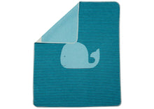 Load image into Gallery viewer, Whale and Stripes Baby Blanket
