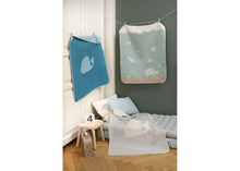 Load image into Gallery viewer, Whale and Stripes Baby Blanket