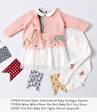 Load image into Gallery viewer, Organic Cotton Animal Safari Embroidered Baby Cardigan