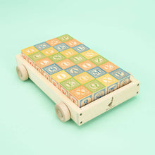 Load image into Gallery viewer, Uncle Goose Classic ABC Blocks with Wagon