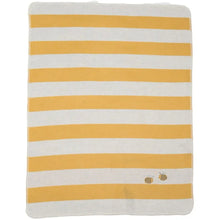 Load image into Gallery viewer, Bees and Stripes Embroidered Baby Blanket