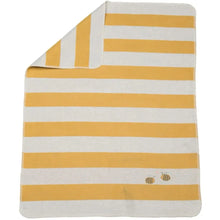 Load image into Gallery viewer, Bees and Stripes Embroidered Baby Blanket