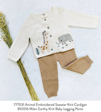 Load image into Gallery viewer, Organic Cotton Animal Safari Embroidered Baby Cardigan