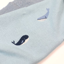 Load image into Gallery viewer, Whales - Organic Cotton Jacquard Sweater Knit Baby Blankets