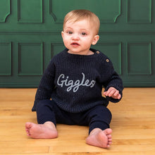 Load image into Gallery viewer, Giggles Chunky Knit Slouchy Baby Pullover Sweater-Organic