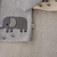 Load image into Gallery viewer, Organic Cotton Animal Safari Embroidered Baby Cardigan