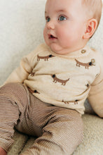 Load image into Gallery viewer, Doxie Dog Jacquard Knit Baby Raglan Pullover (Organic)