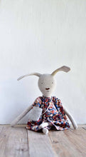 Load image into Gallery viewer, Ruthie the Rabbit – Heirloom Wool Doll in Liberty Floral