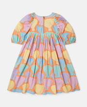 Load image into Gallery viewer, Puff Sleeves Scallop Shell Dress