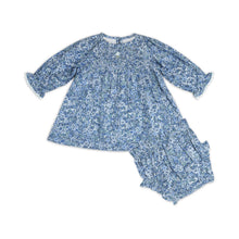 Load image into Gallery viewer, Blue floral dress with bloomers