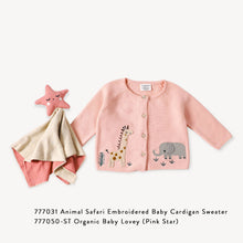 Load image into Gallery viewer, Organic Cotton Animal Safari Embroidered Baby Cardigan