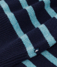 Load image into Gallery viewer, Navy and Blue Striped Sweater