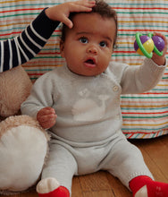 Load image into Gallery viewer, Baby 2-Piece Grey Whale Sweater and Pants Set