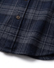 Load image into Gallery viewer, Flannel Shirt - Dark Navy Plaid