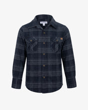 Load image into Gallery viewer, Flannel Shirt - Dark Navy Plaid