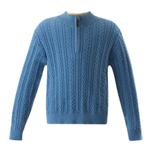Load image into Gallery viewer, Half-zip Cable Knit Sweater