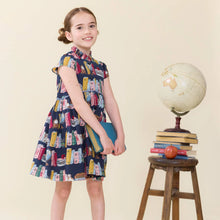 Load image into Gallery viewer, Girls Fatima Dress - Bookshelf