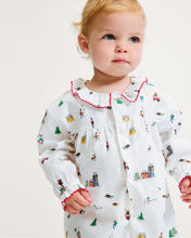 Load image into Gallery viewer, Baby Twill Madeline Romper in Holiday Town