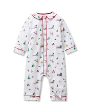 Load image into Gallery viewer, Baby Twill Cambridge Romper in Holiday Town