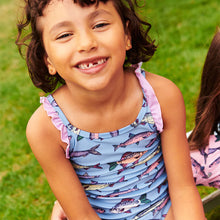 Load image into Gallery viewer, Claire Blue Fish Swim Suit