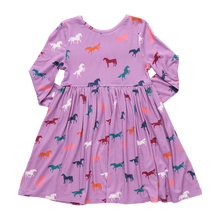 Load image into Gallery viewer, Lavender Horses Bamboo Steph Dress