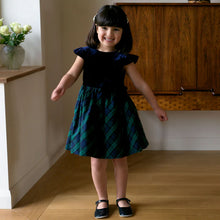 Load image into Gallery viewer, Velvet Blackwatch Check Party Dress