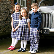 Load image into Gallery viewer, Check Pinafore Dress Set