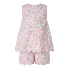 Load image into Gallery viewer, Scalloped Floral Top and Short Set