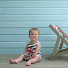 Load image into Gallery viewer, Baby Stripe Anchor Jersey Shortall