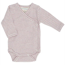 Load image into Gallery viewer, Serendipity Organics Newborn Striped Wrap Onesie