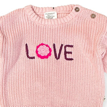 Load image into Gallery viewer, LOVE Embroidered Baby Pullover Sweater (Organic)