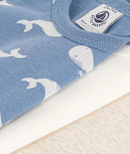 Load image into Gallery viewer, 3-Pack Whale Print Long Sleeve Onesies