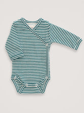 Load image into Gallery viewer, Serendipity Organics Newborn Striped Wrap Onesie