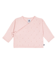 Load image into Gallery viewer, Baby Cross-Over Pointelle Cardigan