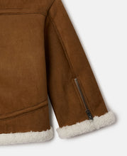 Load image into Gallery viewer, Girls Brown Shearling Jacket