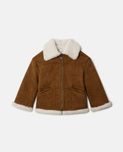 Load image into Gallery viewer, Girls Brown Shearling Jacket