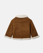Load image into Gallery viewer, Girls Brown Shearling Jacket