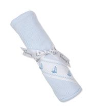 Load image into Gallery viewer, Classic Treasures Blue Sailboat Blanket