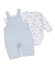 Load image into Gallery viewer, Puppy Dog Fun Overall Set- Blue